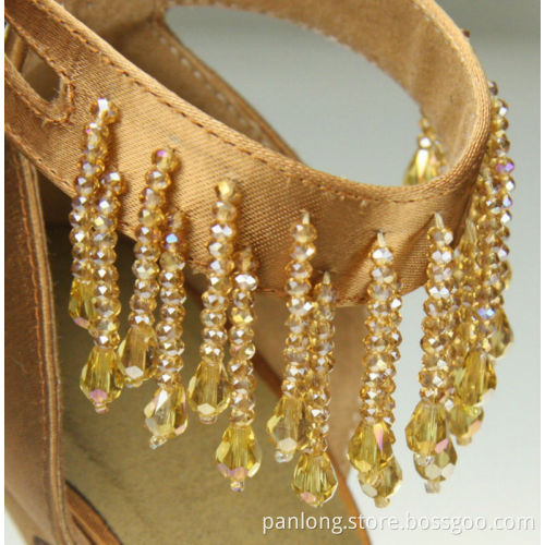 Beatiful Dance Dress Shoes Gold Chain Shoes